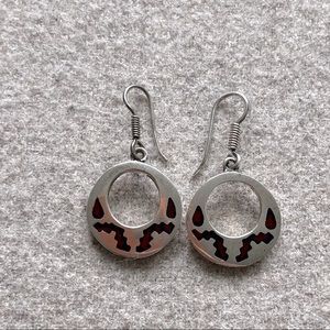 Silver Inlay Earrings